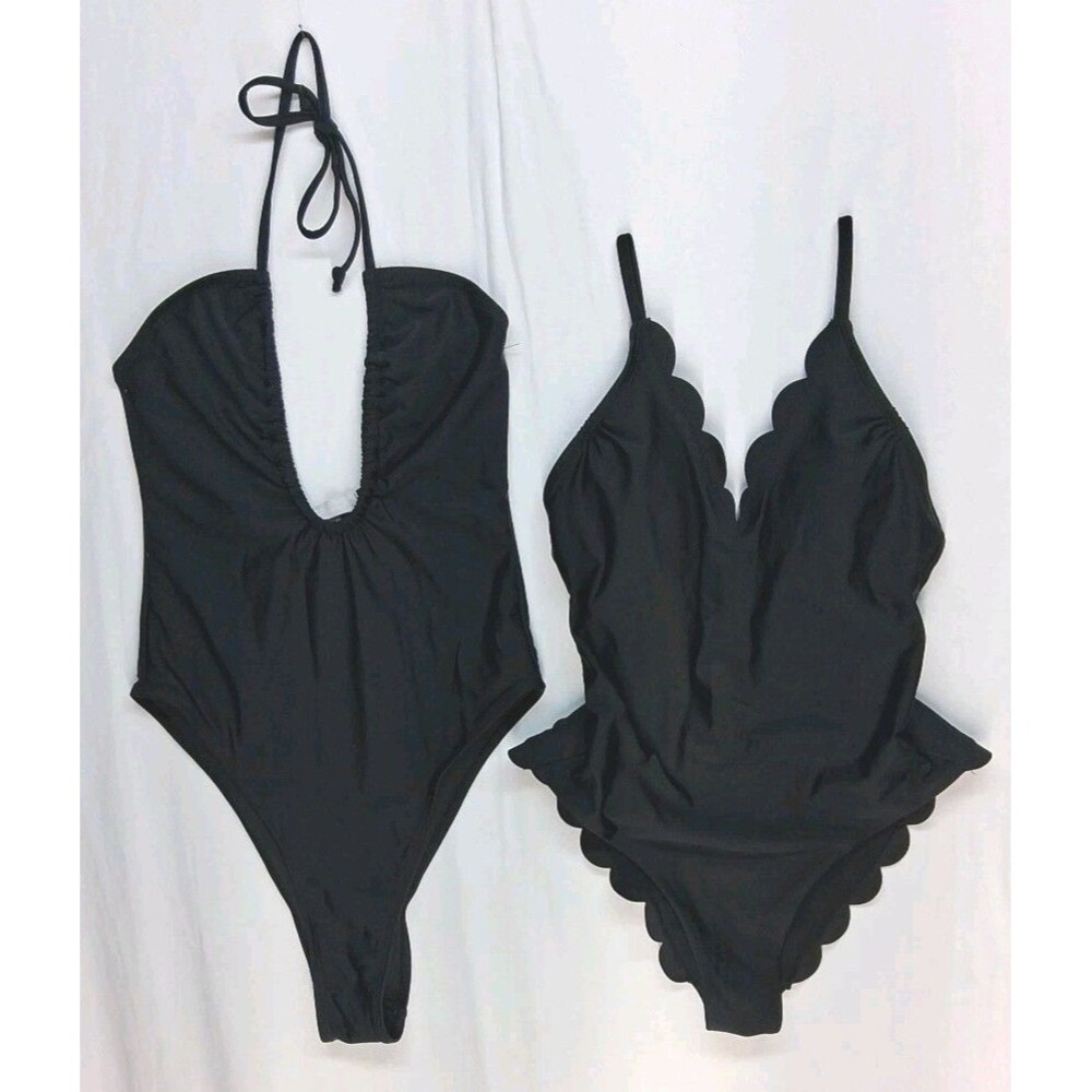 2 Black One Piece Swim Suit Women S Musera Xhiliration Beach Resortwear Vacation